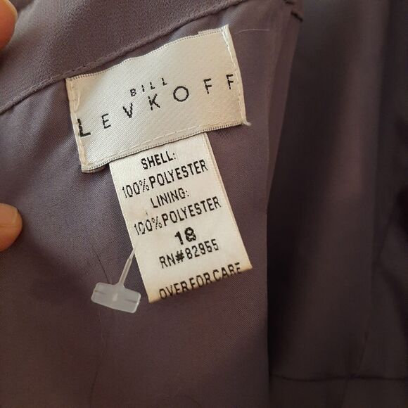 Sz 18 Bill Levkoff Dark Purple Formal Dress 40" total length Prom Bridesmaid - Picture 5 of 14
